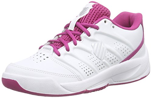 K-Swiss Performance ULTRASCENDOR OMNI JR, Mädchen Tennisschuhe, Weiß (WHITE/VERYBERRY/SILVER), 37 EU (4 Kinder UK)