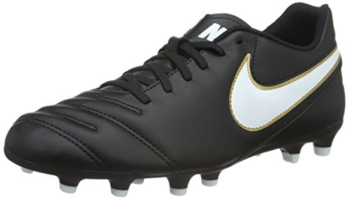 Nike Herren Tiempo Rio III FG Fußballschuhe, Schwarz (Black/White-Metallic Gold), 42.5 EU