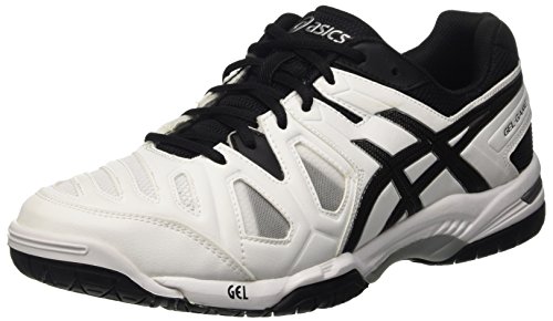 Asics Herren Gel-Game 5 Tennisschuhe, Mehrfarbig (White/Black/Silver), 42.5 EU