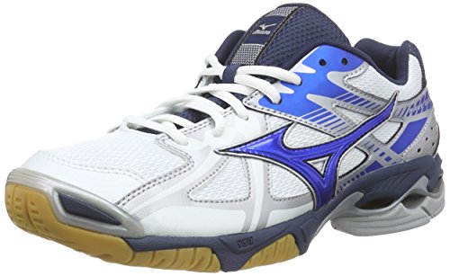 Mizuno Wave Bolt 4 Herren Hallenschuhe, Mehrfarbig (White/DirectBlue/Silver 24), 46