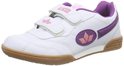 Lico Bernie V, Unisex-Kinder Hallenschuhe, Weiß (lila), 35 EU