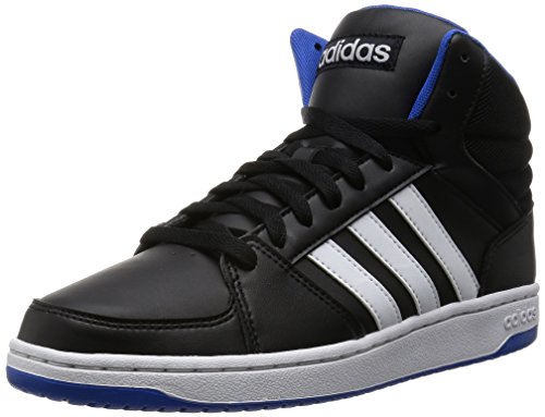 Adidas Herren Hoops Vs Mid Basketballschuhe, Mehrfarbig (Cblack/Ftwwht/Blue), 43 1/3 EU