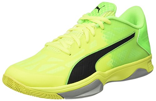 Puma Unisex-Erwachsene Evospeed Indoor 3.5 Handballschuhe, Gelb (Safety Yellow-Puma Black-Green Gecko-Quarry 03), 39 EU