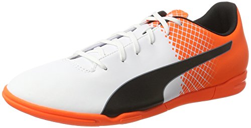 Puma Evospeed 5.5 It Herren Fußballschuhe, Weiß (White/Black/Shocking Orange 03), 43 EU