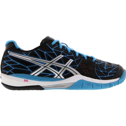 Asics  Gel-fireblast,  Damen Hallenschuhe , Schwarz – Black (Black/Lightning/Ocean Blue 9093) – Größe: 40 EU