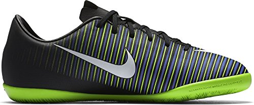 Nike Unisex-Erwachsene 831947-013 Hallenfußballschuhe, Black (Schwarz / Weiß-Elektro – Grün), 38.5 EU