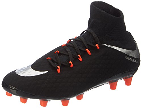 Nike Herren Hypervenom Phatal III Agpro Fußballschuhe, Schwarz (Black/Metallic Silver-Black-Anthracite), 42 EU