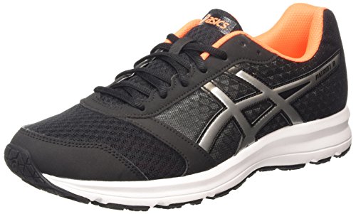 ASICS Patriot 8, Herren Laufschuhe, Schwarz (black/silver/hot Orange 9093), 42.5 EU