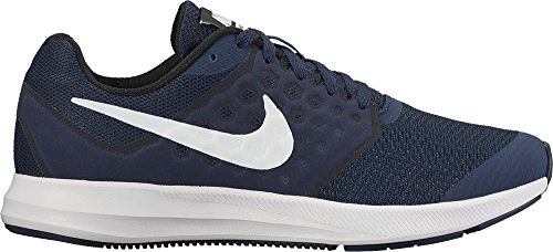 Nike Unisex-Kinder Downshifter 7 Laufschuhe, Blau (Midnight Navy/White-Dark Obsidian-Black), 38.5 EU