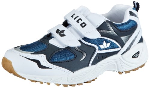 Lico BOB V, Unisex-Kinder Hallenschuhe, Weiß (WEISS/MARINE), 38 EU (4.5 Kinder UK)