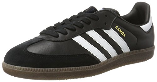 adidas Unisex-Erwachsene Samba Sneakers, Schwarz (Core Black/Footwear White/Gum), 43 1/3 EU