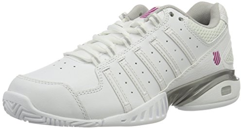 K-Swiss Performance Damen Receiver III Tennisschuhe, Weiß (White/Silver/Veryberry), 37.5 EU