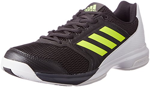 adidas Herren Multido Essence Handballschuhe, Schwarz (Utility Black/Solar Yellow/Ftwr White), 46 EU