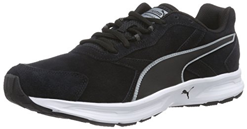 Puma Descendant v3 Suede, Herren Laufschuhe, Schwarz (black-quarry 03), 44 EU (9.5 Herren UK)