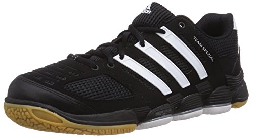 adidas Team Spezial, Unisex-Erwachsene Handballschuhe, Schwarz (Black 1/Running White Ftw/Metallic Silver), 44 EU (9.5 Erwachsene UK)