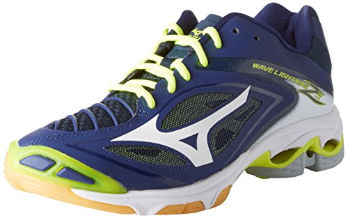 Mizuno Herren Wave Lightning Z3 Volleyballschuhe, Mehrfarbig (Bluedepths/White/Safetyyellow), 44 EU