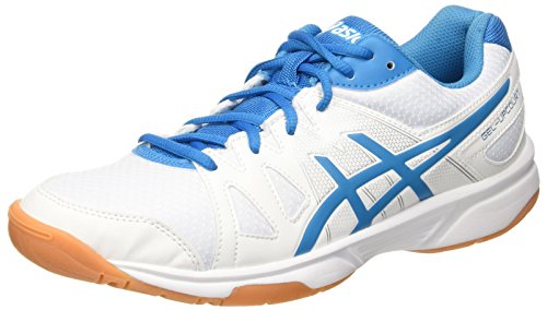 Asics Herren Gel-Upcourt Volleyballschuhe, Mehrfarbig (White / Blue Jewel / White), 47 EU