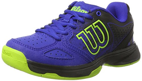 WILSON Unisex-Kinder Kaos Comp JR Blue Iris /BK/GR 12.5 Tennisschuhe, Grün (Granny Green), 31.1/3 EU