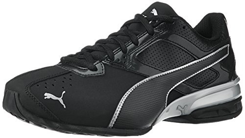 Puma Tazon 6, Herren Laufschuhe Laufschuhe, Schwarz(Black/Puma Silver), 40.5 EU