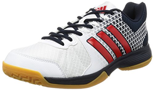 adidas Herren Ligra 4 Volleyballschuhe, Blanco (Ftwbla / Rojint / Maosno), 39 1/3 EU