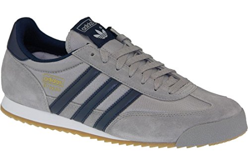 adidas Herren Dragon Gymnastikschuhe, Gris / Azul Marino / Dorado (Grpumg / Maruni / Dormet), 44 EU