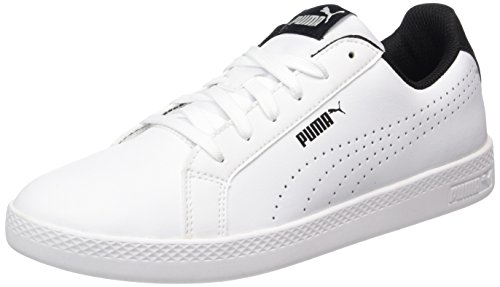 Puma Damen Smash Perf Sneaker, Weiß (White-Black), 41 EU