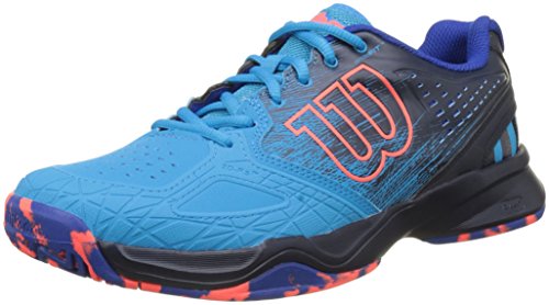 WILSON Herren Kaos Comp Tennisschuhe, Blau (Hawaiian Ocean/Navy Blazer/Fiery Co), 44 EU