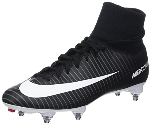 Nike Herren Mercurial Victory Vi Df Sg Fußballschuhe, Schwarz (Black/White/Dk Grey/Univ Red), 41 EU