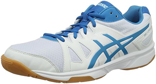 Asics Herren Gel-Upcourt Volleyballschuhe, Mehrfarbig (White / Blue Jewel / White), 42.5 EU