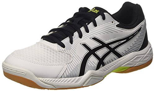 Asics Herren Gel-Task Hallenschuhe, Weiß (White/Black/Mid Grey), 46 EU