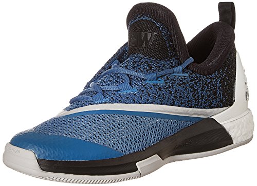 adidas Crazylight Boost 2.5 Low Herren Basketballschuhe, Blau / Schwarz / Weiß (Azucap / Negbas / Ftwbla), 44 EU