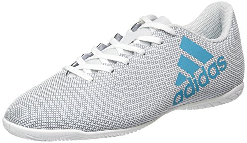 adidas Herren X 17.4 in Fußballschuhe, Weiß (Footwear White/Energy Blue/Clear Grey), 42 EU