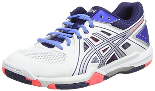 Asics Gel-task, Damen Volleyballschuhe, Weiß (white/powder Blue/flash Coral 0147), 40 EU