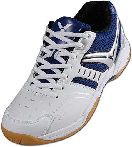 VICTOR V-300 Indoor Sportschuh / Badmintonschuh / Hallenschuh, Blau/Weiß, Größe 44