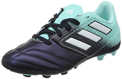 adidas Jungen Ace 17.4 Fxg J Futsalschuhe, Weiss/Gelb/Schwarz, Mehrfarbig (Energy Aqua /ftwr White/legend Ink ), 38 EU