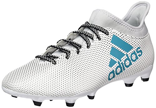 adidas Herren X 17.3 FG Fußballschuhe, Weiß (Footwear White/Energy Blue/Clear Grey), 44 2/3 EU