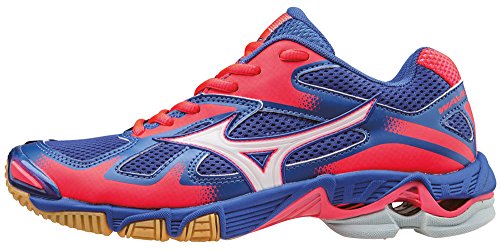 Mizuno Damen Wave Bolt Wos Volleyballschuhe, Blu (Dazzlingblue/White/Divapink), 41 EU