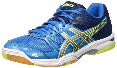 Asics Herren Gel-Rocket 7 Volleyballschuhe, Blau (Blue Jewel/Glacier Grey/Safety Yellow), 44 EU