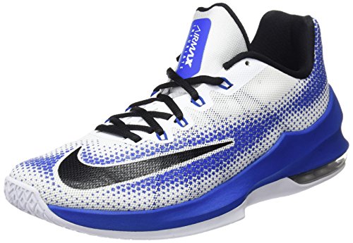 Nike Herren Air Max Infuriate Low Basketballschuhe, Mehrfarbig (White/Black/Varsity Royal), 44 EU