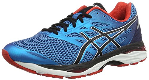 Asics Herren Gel-Cumulus 18 Laufschuhe, Blau (Island Blue/Black/Vermilion), 42.5 EU