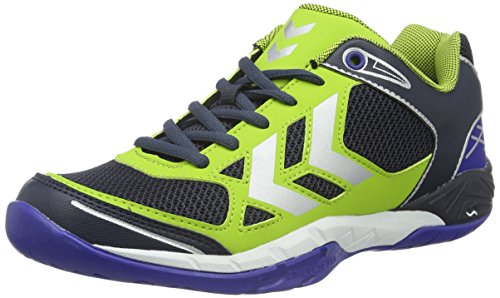 hummel Unisex-Erwachsene Omnicourt Z4 Hallenschuhe, Grün (Surf the web), Gr. 45 EU (10.5UK)