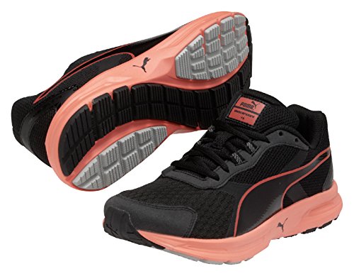 Puma Descendant v3 Wn, Damen Laufschuhe, Schwarz (black-fiery coral-gray violet 05), 40 EU (6.5 Damen UK)