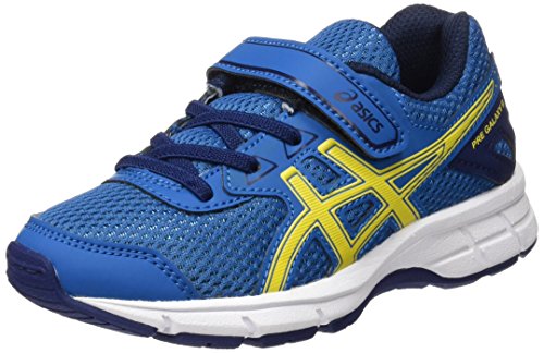 Asics Jungen Pre Galaxy 9 PS Laufschuhe, Mehrfarbig (Thunder Blue/Vibrant Yellow/in), 33.5 EU