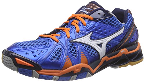 Mizuno Wave Tornado 9, Herren Hallenschuhe, Blau (DirectBlue/White/Orange 22), 44.5 EU (10 Herren UK)