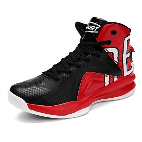 ASHION Herren Outdoor Sportschuhe Profi-Basketball-Schuhe (39 EU, Rot)