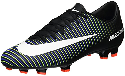 Nike Herren Mercurial Victory VI FG Fußballschuhe, Mehrfarbig (Black/Wht-Elctrc Grn-Prmnt Bl), 45.5 EU